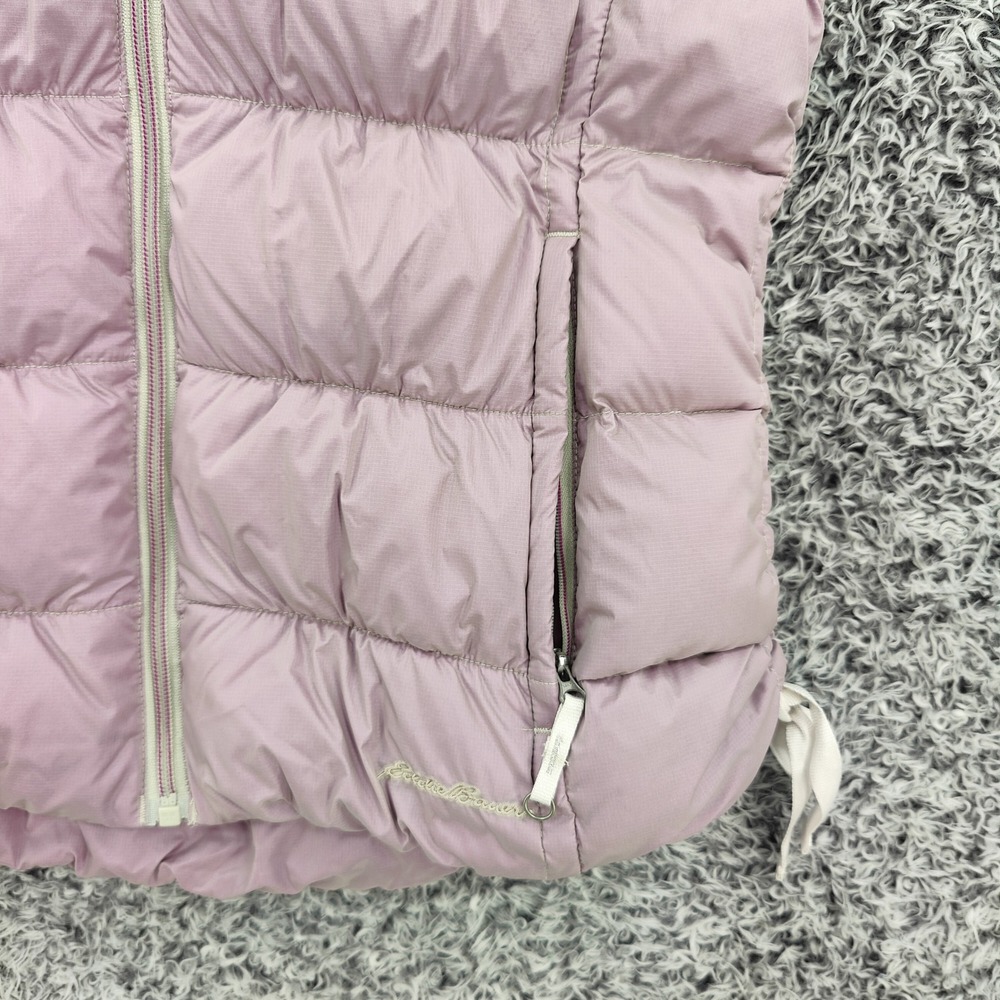 Eddie Bauer Womens Gorpcore Quilted Outdoor Down Puffer Vest M Lavender Hood - Picture 11 of 16
